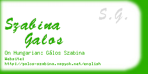 szabina galos business card