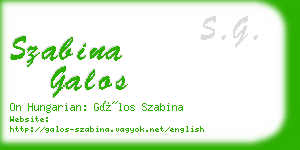 szabina galos business card